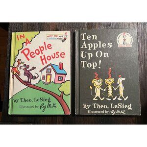 VTG Dr. Seuss Beginner Books Ten Apples Up On Top In A People House Hardcover